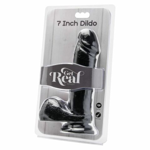 Get Real model 18 cm czarny - anatomiczny model z kulkami PVC GET REAL