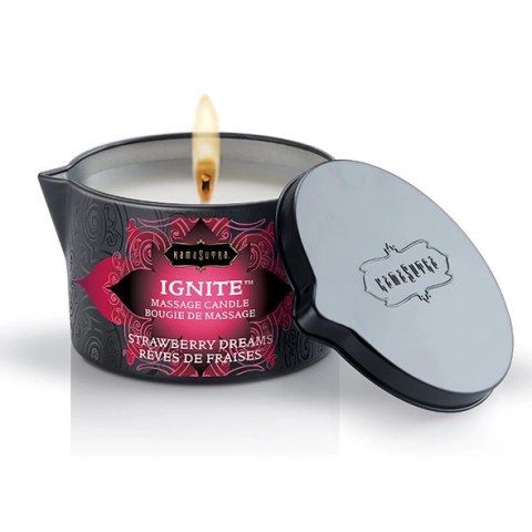Kama Sutra Ignite Świeca do masażu 170g Truskawkowa pielęgnacja KamaSutra