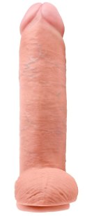 King Cock Model 30 cm z anatomiczną podstawą, kolor cielisty King Cock