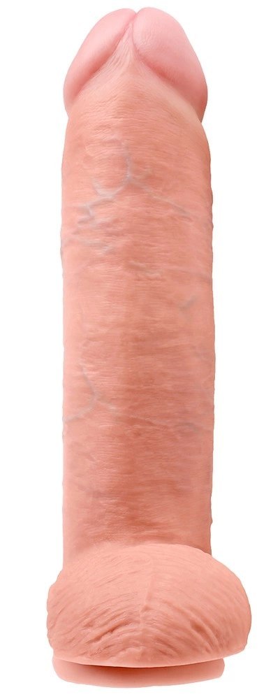 King Cock Model 30 cm z anatomiczną podstawą, kolor cielisty King Cock