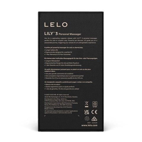 LELO Lily 3 masażer osobisty lawendowy, 10 trybow, wodoodporny Lelo