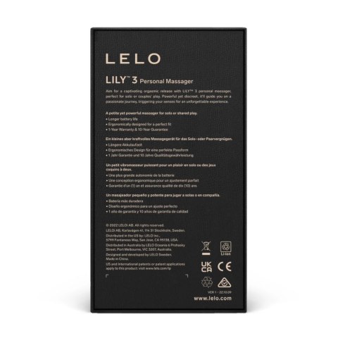 LELO Lily 3 masażer osobisty lawendowy, 10 trybow, wodoodporny Lelo