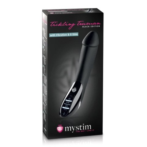Mystim Tickling Truman eStim Black - urządzenie wibrujące z elektrostymulacją 27 cm Mystim