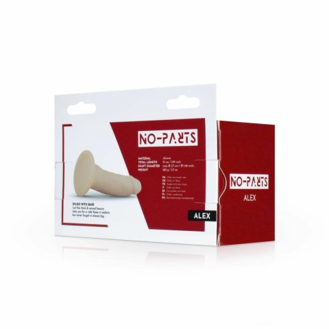 No-Parts Alex - Model silikonowy 15 cm z przyssawką, anatomiczny No-Parts