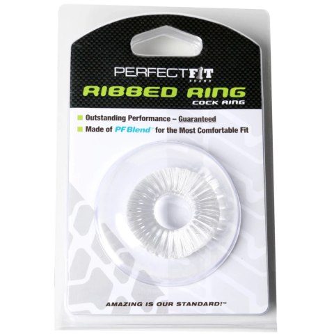 Perfect Fit Ribbed Ring Clear - wytrzymały pierścień anatomiczny SilaSkin Perfect Fit