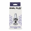 TOYJOY Diamond Bum Bijou Small - aluminiowy model z kryształem srebrnym TOYJOY