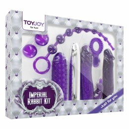 TOYJOY Imperial Rabbit Zestaw 7-elementowy fioletowo-srebrny TOYJOY
