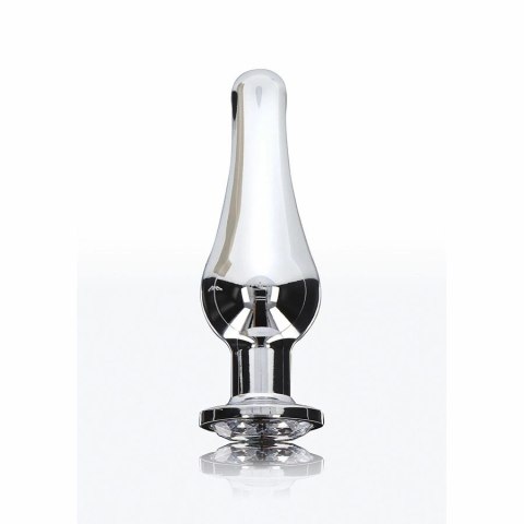 ToyJoy Diamond Bum Bijou Średni korek aluminiowy ze srebrnym kryształem 11 cm TOYJOY