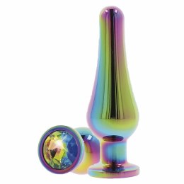 ToyJoy Twilight Bum Bijou Medium - aluminiowy korek z kolorowym kryształem TOYJOY