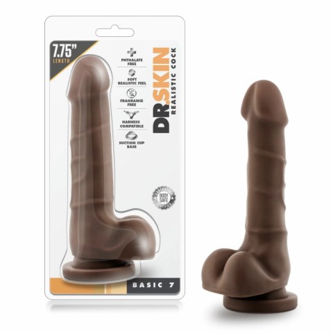 Blush Dr. Skin Model 7.75'' Chocolate - anatomiczny model z przyssawką Dr Skin
