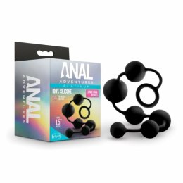 Blush Novelties Platinum Koraliki silikonowe Large czarne 28 cm Anal Adventures