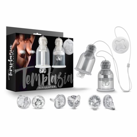 Blush Temptasia Titillator - System do masażu i rotacji z przyssawkami, USB Temptasia