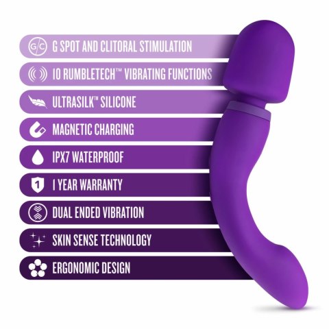 Blush Wellness Dual Sense Purpurowy Masażer Dwustronny, 2 Silniki Wellness