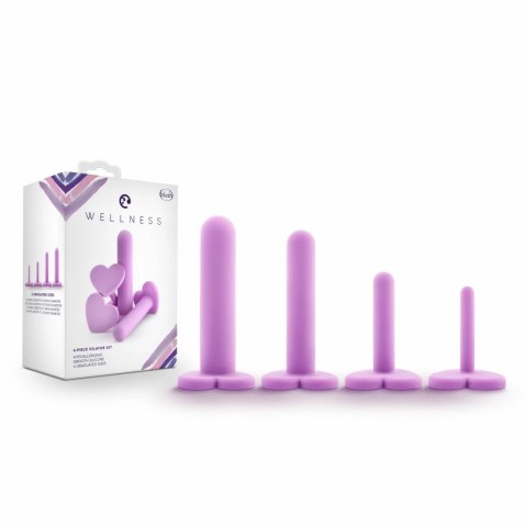 Blush Wellness Zestaw Anatomicznych Rozszerzaczy Silikonowych Fioletowych 4szt Wellness