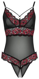 Cottelli Lingerie Body dwukolorowa koronka kwiatowa S/M regulacja Cottelli