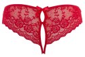 Cottelli Lingerie Figi koronkowe czerwone z wycięciami S Cottelli
