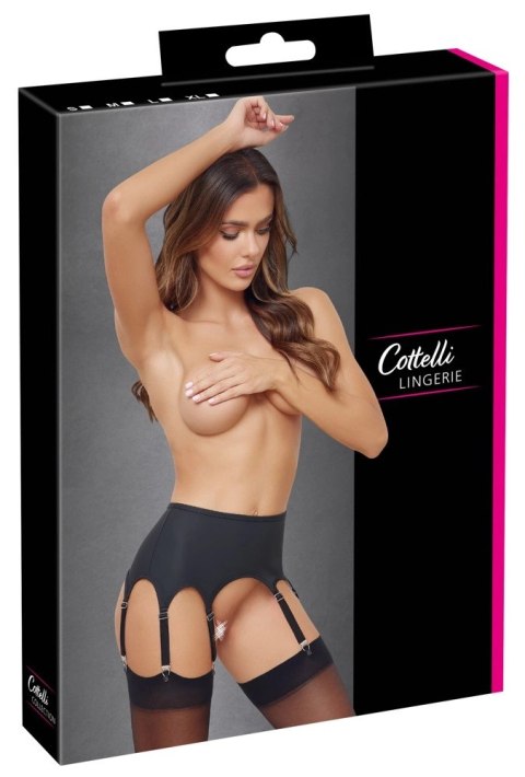 Cottelli Lingerie Pas do Pończoch 8 Szelek Czarny Matowy S Cottelli
