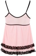 Cottelli Lingerie koszulka nocna M rożowa z koronką i stringami Cottelli