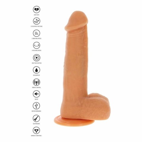 Get Real Naked Model z Obrotowymi Koralikami i Przyssawką 21 cm GET REAL