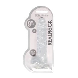 RealRock Crystal Clear - Model z anatomicznymi kulkami 25 cm z przyssawką RealRock by Shots