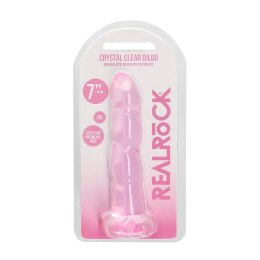 RealRock Crystal Clear model karbowany 17 cm z przyssawką, transparentny RealRock by Shots