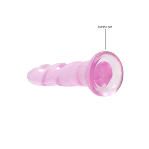 RealRock Crystal Clear model karbowany 17 cm z przyssawką, transparentny RealRock by Shots