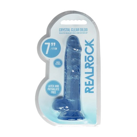 RealRock Crystal Clear model z anatomicznymi kulkami, 19 cm, przezroczysty RealRock by Shots