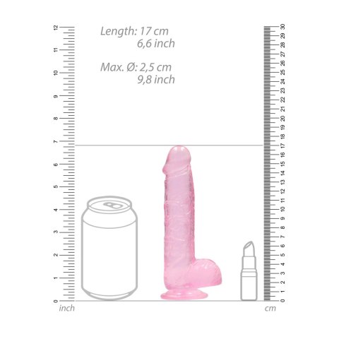 RealRock Crystal Clear model z podstawą, 17 cm, transparentny RealRock by Shots