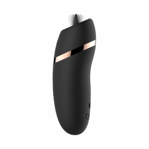 Rosy Gold Licking Stimulator Black - Elegancka maszyna intymna z etui Rosy Gold