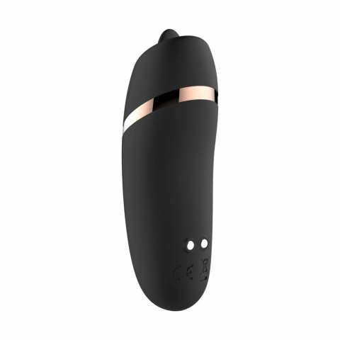Rosy Gold Licking Stimulator Black - Elegancka maszyna intymna z etui Rosy Gold