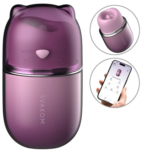 SVAKOM Klitty Dusty Lavender - kompaktowy model z funkcją ssania i lizania SVAKOM