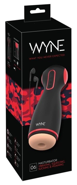 WYNE 06 System Wibracyjno-Ssący 10+7 Trybow Czarny 27,3 cm WYNE