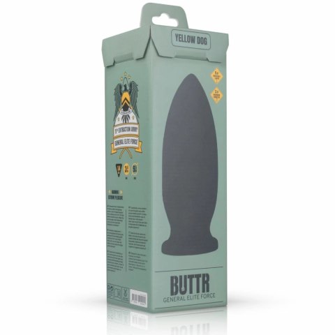 BUTTR Bullet Yellow - duży korek anatomiczny z przyssawką XXL