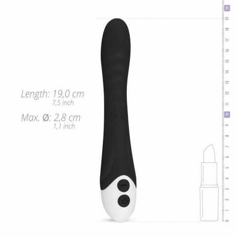 EasyToys Lunar Vibe model z żebrowaną powierzchnią, czarny