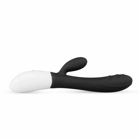 Teazers Rabbit Vibrator Black - silikonowy model dwufunkcyjny USB 30 trybow