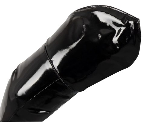 Black Level Długie Vinylowe Rękawiczki Czarne M Błyszczące Black Level