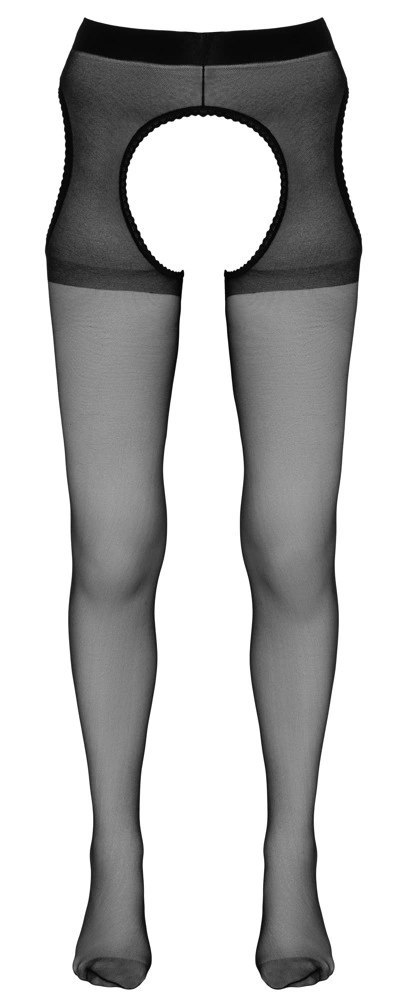 Cottelli Legwear czarne rajstopy z pasem koronkowym S/M Cottelli
