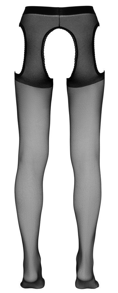 Cottelli Legwear czarne rajstopy z pasem koronkowym S/M Cottelli