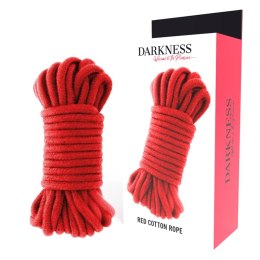 Darkness Lina Japońska Bawełniana 10 m Czerwona - Wytrzymała Linka DARKNESS