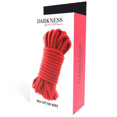 Darkness Lina Japońska Bawełniana 10 m Czerwona - Wytrzymała Linka DARKNESS