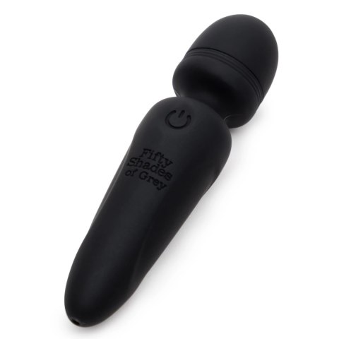 Fifty Shades of Grey Sensation Mini Wand - masażer, silikon, USB, czarny Fifty Shades of Grey