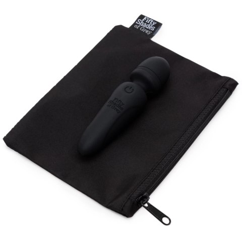 Fifty Shades of Grey Sensation Mini Wand - masażer, silikon, USB, czarny Fifty Shades of Grey
