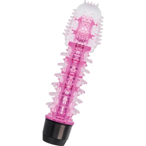 Glossy Axel Pink - wibrator anatomiczny z TPE, 14 cm, wodoodporny GLOSSY