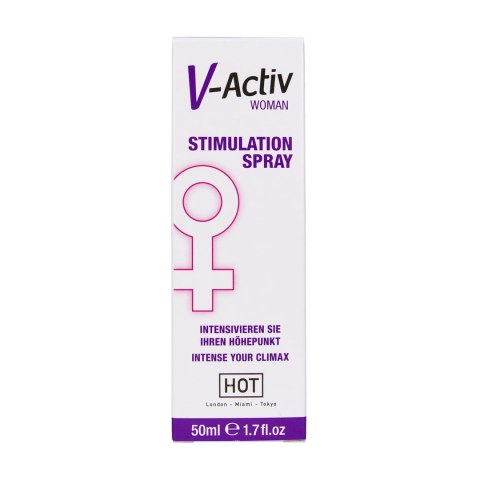 HOT V-Activ Spray dla kobiet stymulujący 50 ml aplikator higieniczny HOT