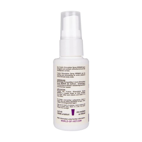 HOT V-Activ Spray dla kobiet stymulujący 50 ml aplikator higieniczny HOT
