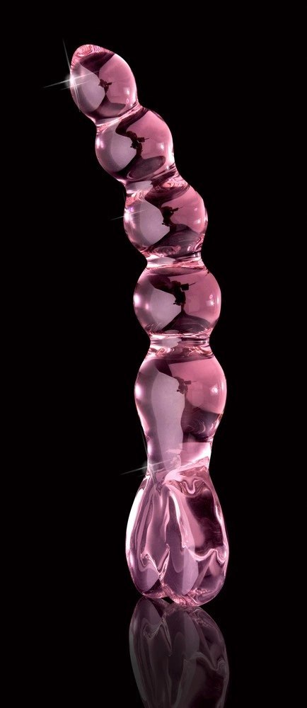 Icicles Model 24 szklany masażer kulkowy z sercem 20 cm Icicles