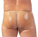 LateX Spodenki męskie przezroczyste S/M z anatomiczną osłoną, lateks Late X