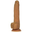 Naked Addiction Thrusting Dong 23 cm Caramel z pilotem, silikon premium Naked Addiction