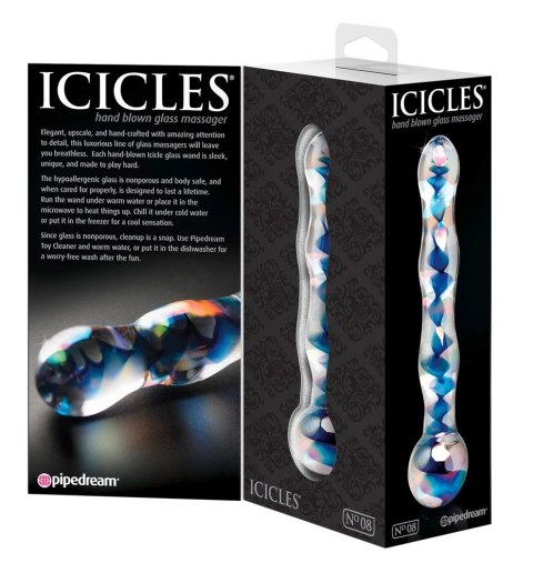 Pipedream Icicles Model 24 - Ręcznie Wykonany Szklany Masażer 17,5 cm Icicles