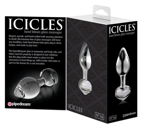 Pipedream Icicles Szklany Korek Model 603912337280 Hipoalergiczny 8 cm Icicles